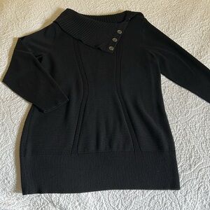 NWT Style & Co., Woman, black tunic pullover long sleeve sweater.